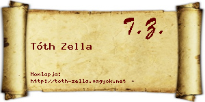 Tóth Zella névjegykártya